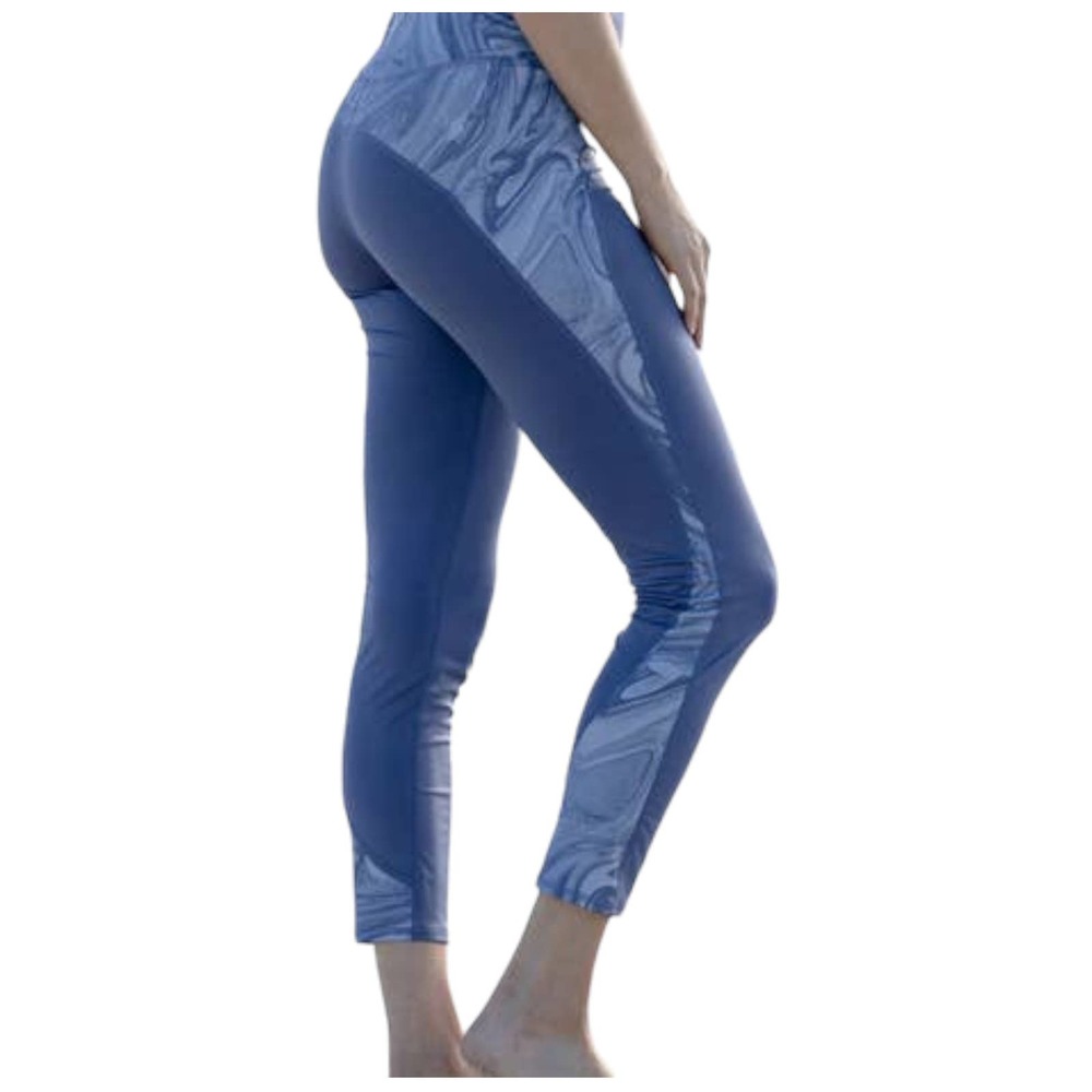 New San Francisco City Lights Josslyn Water Colors Tie Dye Block Leggings Blue M